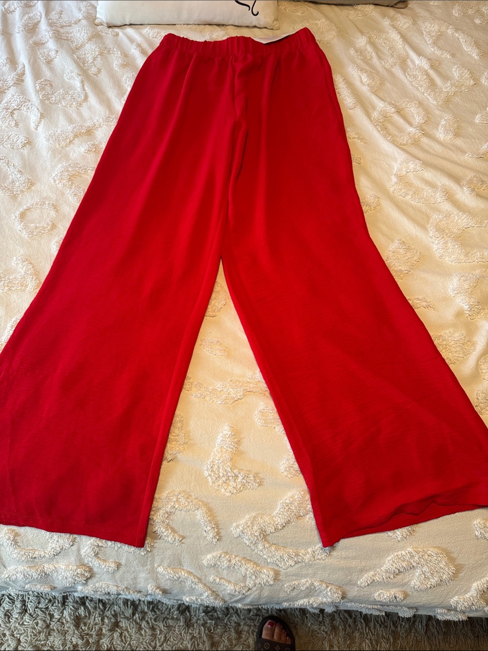 LuLaRoe Wide Leg Pants in Bright Red